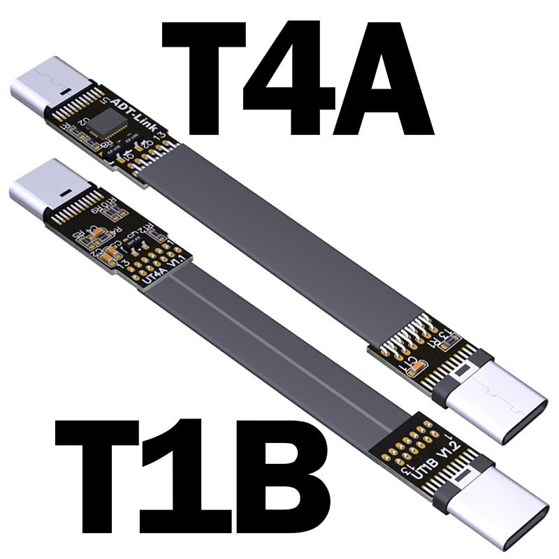 ADT-Link USB 3.1 Type-C Male to USB3.1 Type-C Male Up/Down Angle USB Data Sync & Charge Cable Type c Cord Connector Adapter FPC FPV Flat
