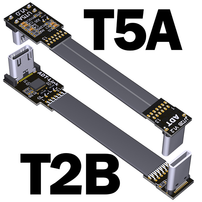 ADT-Link USB 3.1 Type-C Male to USB3.1 Type-C Male Up/Down Angle USB Data Sync & Charge Cable Type c Cord Connector Adapter FPC FPV Flat
