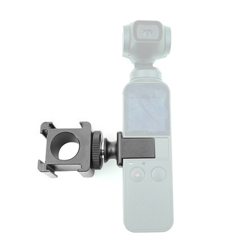 FEICHAO Triple Hot Shoe Mount Gimbal Mic Light Adapter Extension Mount Bracket 1/4 Screw for DJI Osmo Pocket 2 Handheld Gimbal
