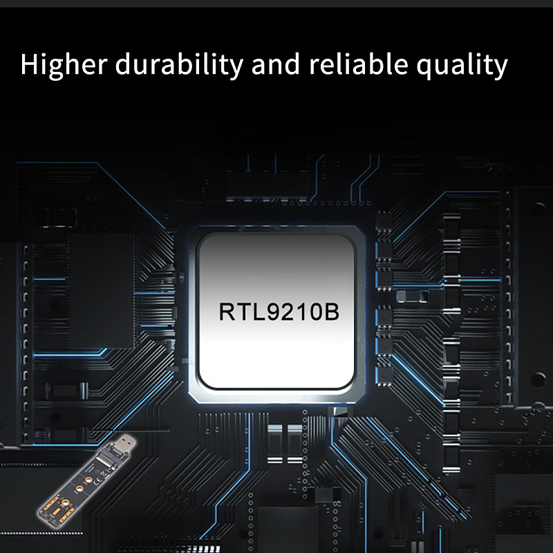 XT-XINTE USB 3.1 for NVME SATA Dual Protocol M.2 Key-B-M Adapter 10Gbps USB3.1 Gen 2 Converter Card for NVME 2230-2280 SSD