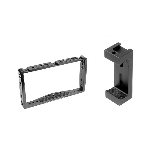 FEICHAO Aluminum Alloy Bracket Stabilizer Live Video Expansion Accessories Microphone Fill Light Mounting Bracket Mobile Phone Bracket 1/4 3/8 Inch Cold Shoe Adapter with Phone Holder for Apple 12 11 Huawei P40   for GoPro13/8/9/max GoPro All DJI Insta360 ONE R