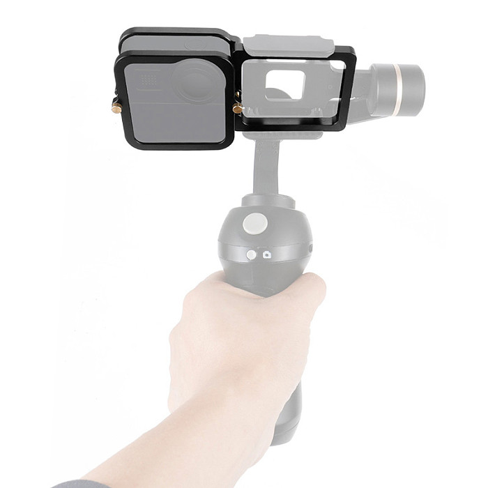 FEICHAO BJB-GMAX CNC Aluminum Alloy Conversion Plate for GoPro Max Aluminum Alloy Gimbal Splint  for DJI Cloud Gimbal ​Magic Claw and other Stabilizers