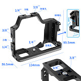 FEICHAO BTL-JN50 CNC Aluminum Alloy Canon Camera M50 Rabbit Cage Expansion Protection Frame Tripod Expansion Platform Handheld Camera Accessories Quick Release Plate Cold Shoe Holder Fill Light Lamp Holder for Canon M50/M5 Cameras