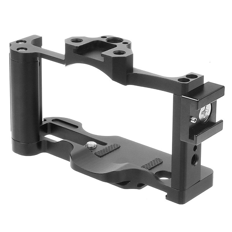 BGNing CNC Aluminum DSLR Camera Form-fitting Cage for Sony ZV1 Rig Vlog with Arri Cold Shoe Mount 1/4  3/8  Inch Screw Holes