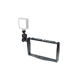 FEICHAO Aluminum Alloy Bracket Stabilizer Live Video Fill Light Mounting Bracket 1/4 3/8 Inch ​Cold Shoe Stand for Huawei P40 Apple 12 11 for GoPro for DJI Insta360 ONE R and Micro SLR