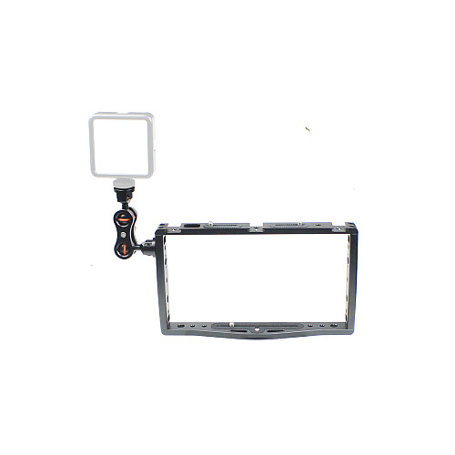 FEICHAO Aluminum Alloy Bracket Stabilizer Live Video Fill Light Mounting Bracket 1/4 3/8 Inch ​Cold Shoe Stand for Huawei P40 Apple 12 11 for GoPro13 for DJI Insta360 ONE R and Micro SLR
