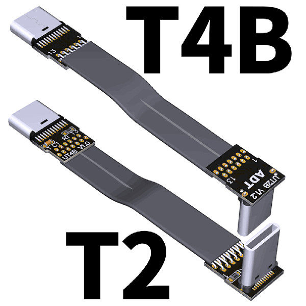 ADT-Link USB 3.1 Type C To Type C Extension Cable Shield FPV FPC Ribbon Flat USB C Cable 3A Gen2 x 2 T2B-T4B EMI shielding