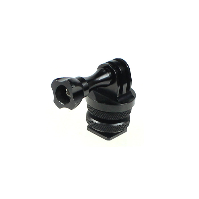 FEICAHO  3/8  to 1/4  Inch Adapter Screws Nut Mount Tripod DSLR Rig Cage Flash MIC Holder with Phone Clip for Gopro Action Cameras
