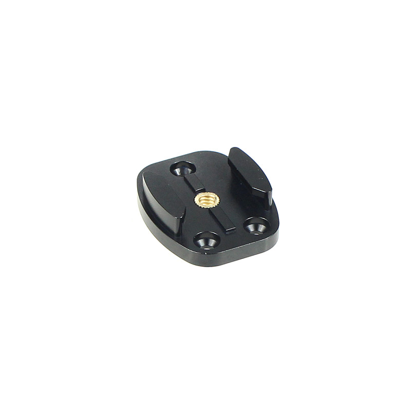 BGNing Aluminum CNC Black Flat Surface Tripod Mount Adapter for Gopro Hero 9 8 7 6 5 4 3 / SJcam / Yi Action Cameras w/ 1/4” Screw Hole