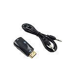 XT-XINTE Male to Female HDMI to VGA Adapter HD 720P Audio Cable Converter For PC Laptop TV Box Computer Display Projector