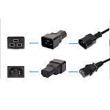 XT-XINTE PDU PSU APC UPS IEC C14 Male to C19 Adapter PLUG Computer Room Server Power Conversion Receptacle Adapter Convert Socket Plug