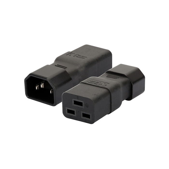 XT-XINTE PDU PSU APC UPS IEC C14 Male to C19 Adapter PLUG Computer Room Server Power Conversion Receptacle Adapter Convert Socket Plug