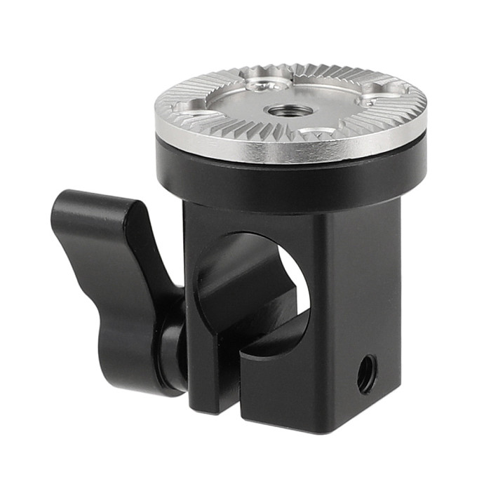 BGNING Aluminum alloy 15mm Single Rail Rod Clamp With M6 ARRI Style Rosette Mount For DSLR Camera Cage Handgrip