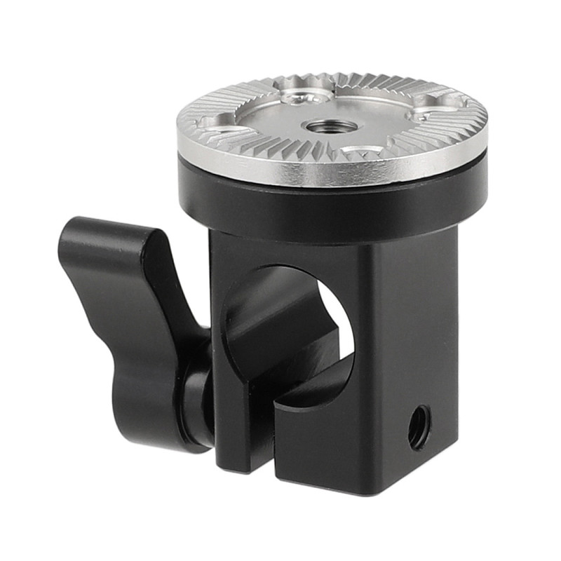 BGNING Aluminum alloy 15mm Single Rail Rod Clamp With M6 ARRI Style Rosette Mount For DSLR Camera Cage Handgrip
