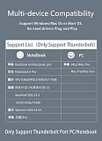 JEYI ThunderDock ThunderBolt 3 ThunderBolt 4 JHL7440 Storage NVME SSD TYPEC3.1 PD charger USB C3.1 DOCK m2 M.2 PCIE SSD DP8K