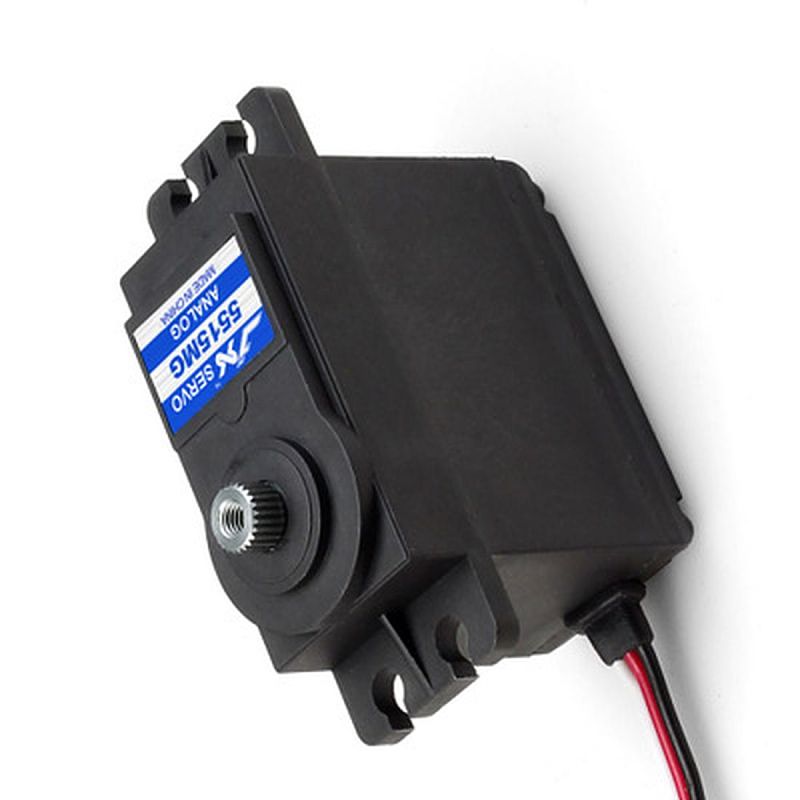 JX Servo PS-5515MG 15KG Large Torque Metal Standard Steering Gear Servo 120° with 25T Metal Servo Arm for DIY RC Airplane Robot Models