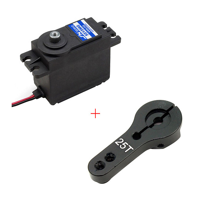 JX Servo PS-5515MG 15KG Large Torque Metal Standard Steering Gear Servo 120° with 25T Metal Servo Arm for DIY RC Airplane Robot Models