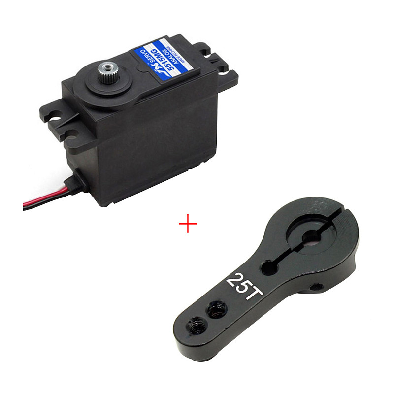 JX Servo PS-5515MG 15KG Large Torque Metal Standard Steering Gear Servo 120° with 25T Metal Servo Arm for DIY RC Airplane Robot Models