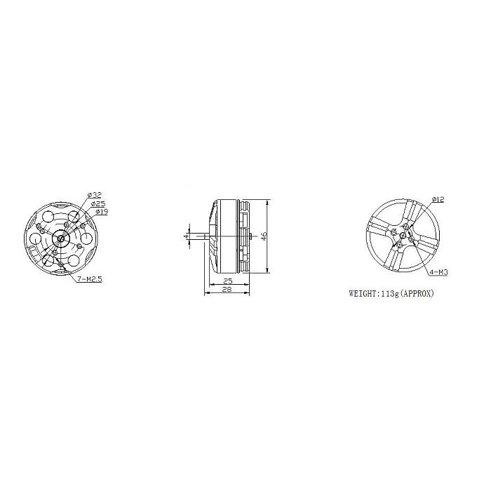 FEICHAO 3-6S 380KV 4108 Multi Rotor Disc Brushless Motor Pull-2080g for 4/6/8-Axle Plant Protection Aircraft DIY Drone Kit