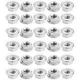BGNing 30pcs Zinc Plated M6 M12 M10 Hexagon Flange Lock Nut With Tooth Teeth Non-slip Nuts Universal Photography Accessories