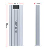 Acasis M.2 SSD Case Type-c Port USB 3.1 Gen2 SSD Enclosure 10Gbps for M.2 NVME SATA 2242 2260 2280 Hard Drive Case HDD Enclosure