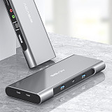 Acasis USB3.1 Docking Station 10 in 1 Type-C HUB 8K Expansion Dock SD/TF Card Reader 3.5mm Audio PD Fast Charge for Thunderbolt3