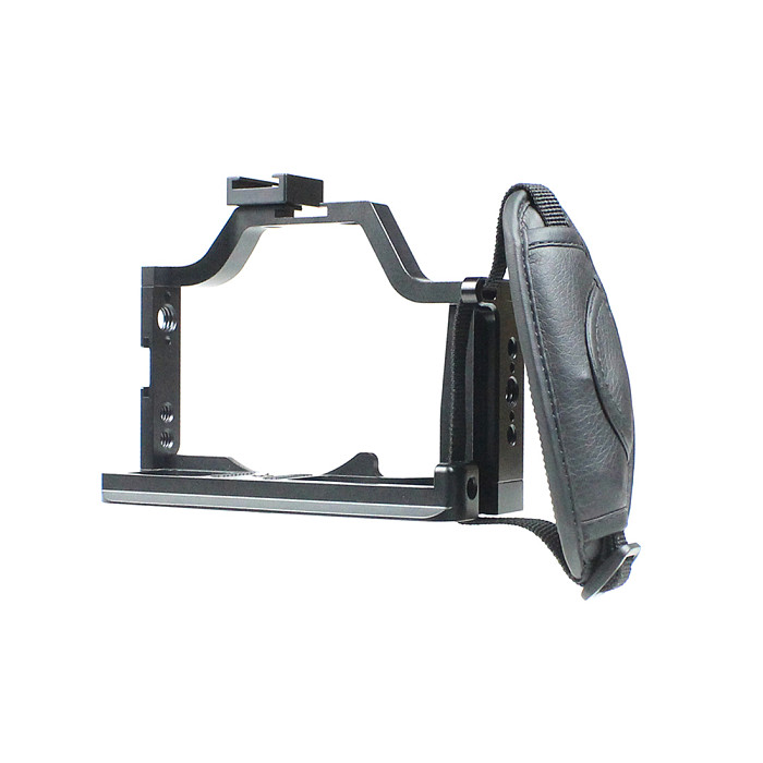 FEICHAO Camera Cage Rig Compatible for Canon M50/M5 Vlogging Case Microphone/LED Light Handheld Bracket with Dovetail Slot Cold Shoe 1/4  1/8  and Locating Hole for ARRI