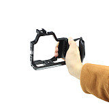 FEICHAO Camera Cage Rig Compatible for Canon M50/M5 Vlogging Case Microphone/LED Light Handheld Bracket with Dovetail Slot Cold Shoe 1/4  1/8  and Locating Hole for ARRI