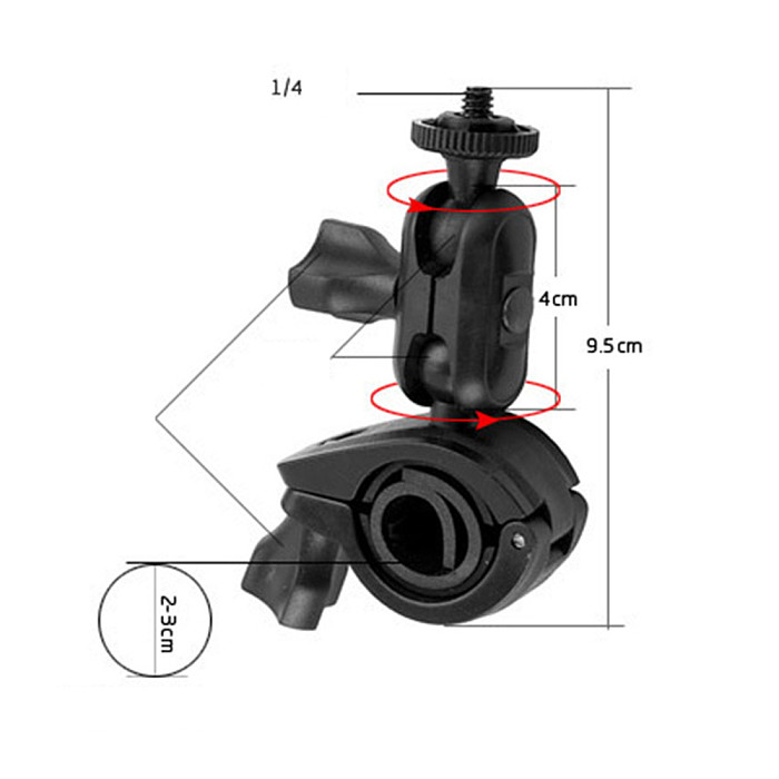 BGNING O Type Screw Head Rear View Mirror Bracket Camera Bracket for Bicycle Motorcycle Camera Sports Camera