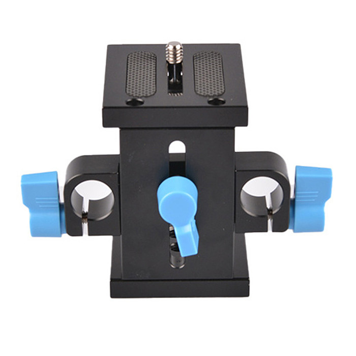 BGNING Standard 15mm Caliber Base Support Frame Gimbal Guide Rail Bracket Tripod Heel Focus Hood for Micro SLR Cameras