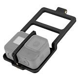 FEICHAO  Plastic Handheld Gimbal Adapter for OSMO Action Cameras Switch Mount Vertical Plate Counterweights for Gopro Hero 9 Black