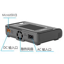 ToolkitRC M4Q 4x50w 5A 1-4S AC 100W 4Port XT60 XT30 DC Smart Charger 3.5'' ARM IPS Bright Clear Wide Angle Display Screen 32bits