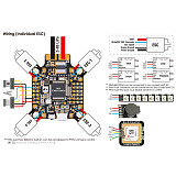 Matek F722-SE F7 Dual Gryo Flight Controller AIO ACC OSD BEC Current Sensor Black For RC FPV Racing Drone Part DIY Accs