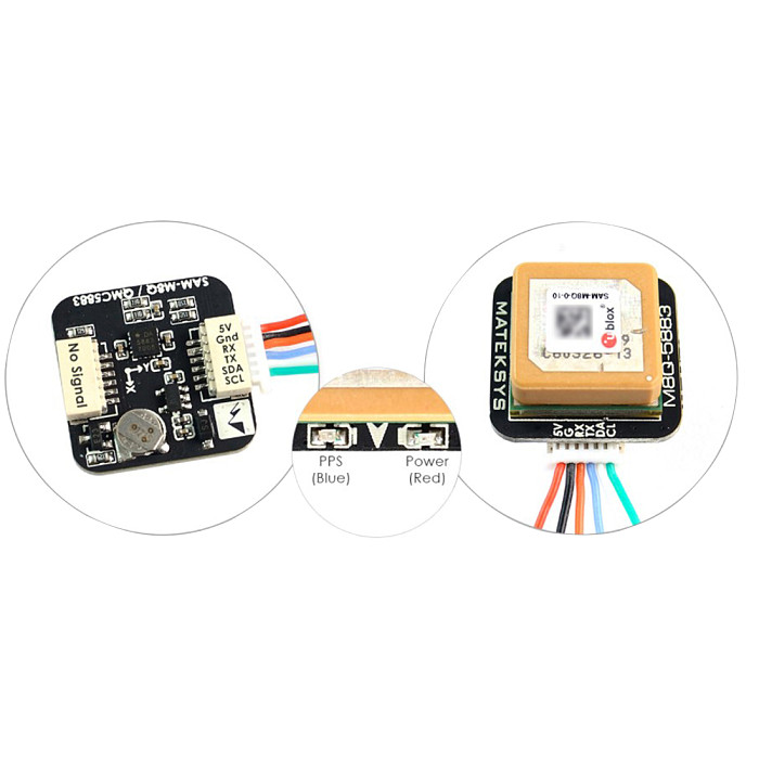 Matek New Systems M8Q-5883 72 Channel Ublox SAM-M8Q GPS & QMC5883L With Compass Module For RC FPV Racing Drone