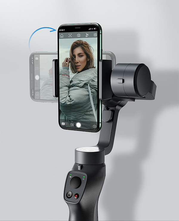 Baseus New Bluetooth Selfie Stick 3-Axis Handheld Gimbal Stabilizer Bracket Outdoor Travel Holder