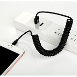 Baseus New Retractable TPU 1.8A 1.6m Spring Light Cable Data Sync USB Charger For Apple iPhone