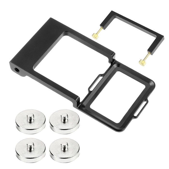For DJI Action 5pro FEICHAO Camera Gimbal Mount Adapter Switch Plate w Fitting Clip for Gopro13 9 8 7 6 Vertical Handheld Adapter Counterweights Optional