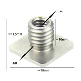 FEICHAO Stainless Steel 3/8  to 1/4  Inch Thread Adapter Screw for Gopro 9 Sony for Fuji Nikon Camera Cage