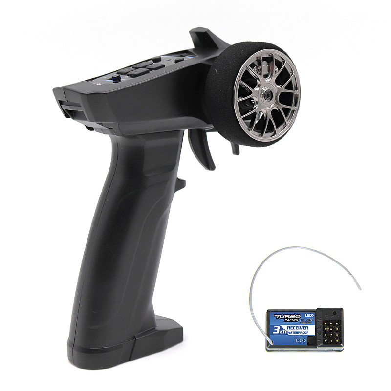 TURBO-2.4G 3-channel Remote Control Car 91803G Foldable Detachable Three-channel Model RC Car w/ Receiver