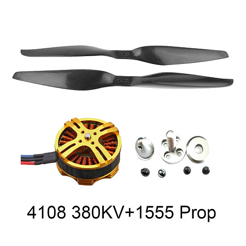 FEICHAO 3-6S 380KV 4108 Multi Rotor Brushless Motor Pull-2080g +15x5.5 3K Propeller CW CCW 1555 for 4/6/8-Axle Plant Protection Aircraft DIY Drone Kit​