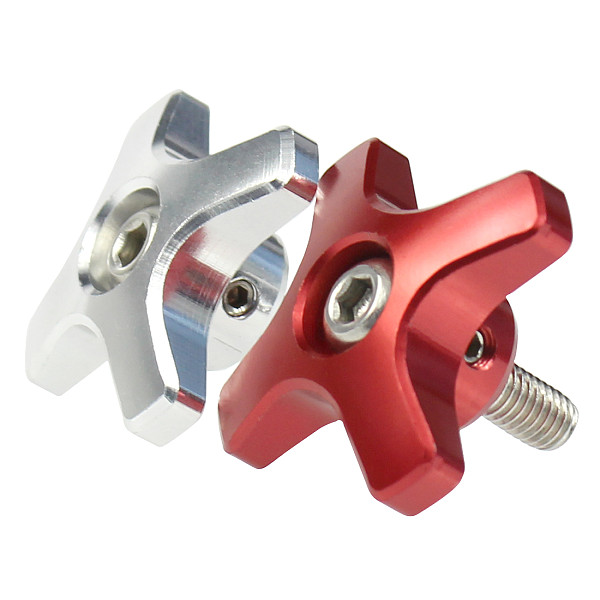 BGNing CNC 304 Stainless Steel Screw with Aluminum Alloy Body M6 Torx Thumb Screws Kit Red/Silver