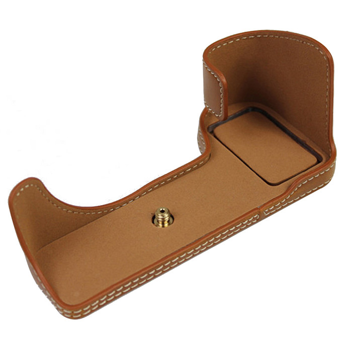 BGNING Half Protective Case Camera Bag Leather Case Half Set Base for Fuji XS10 Micro-single Camera