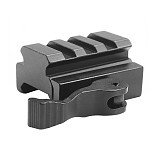 BGNing 3 Slot Quick Detach Lever Lock Mount Quick Release Block Rail Adapter 20mm QR Adaptor for Rifle Tactical Hunting Shooting