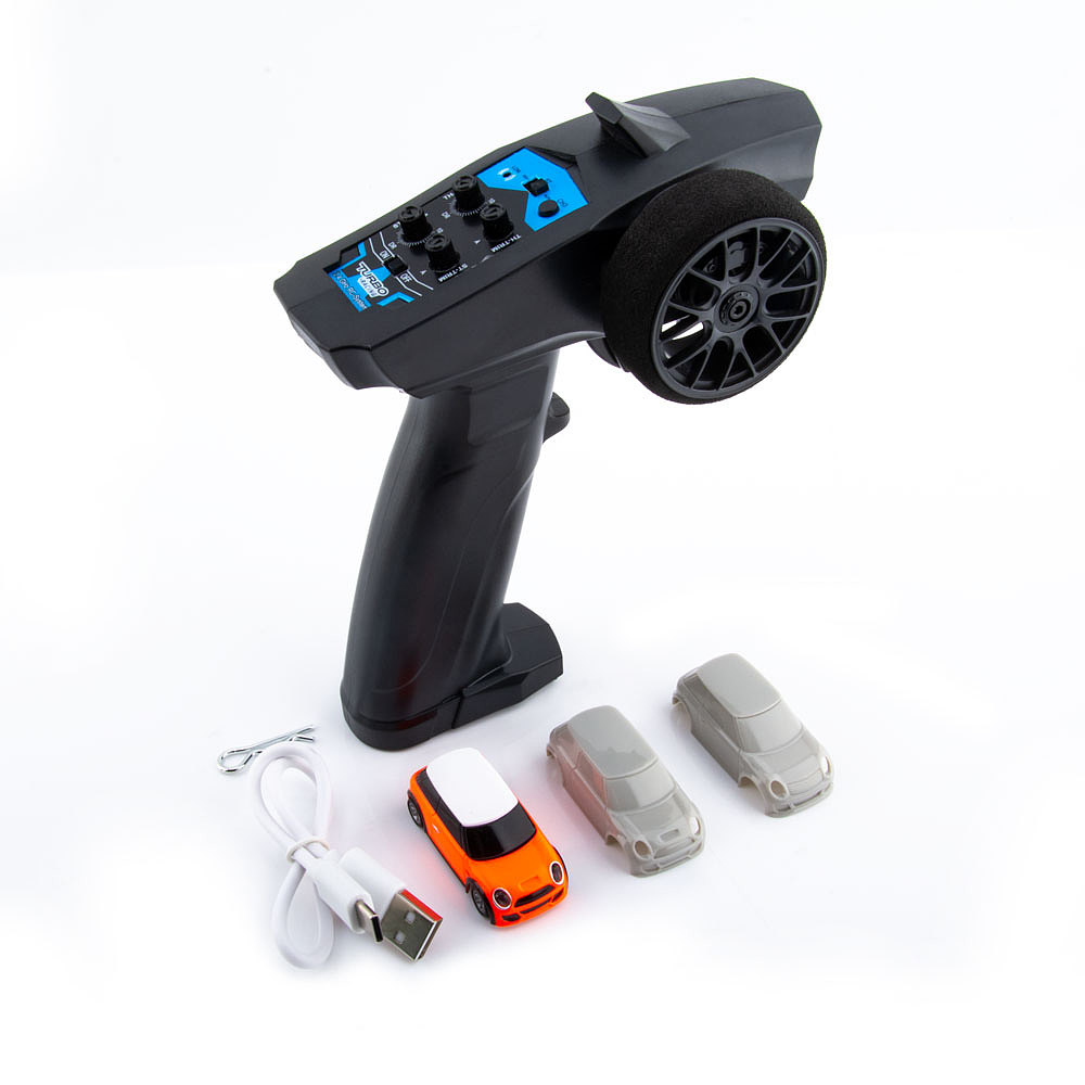 US 56.66 TURBO 176 Scale Ultrasmall Remote Control Car Set Sand