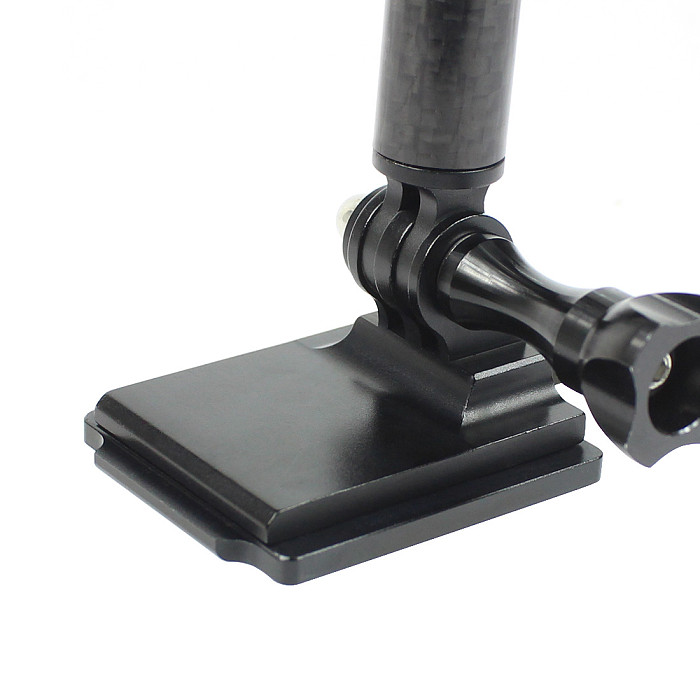 BGNING Carbon Fiber ​Helmet Mount Extension Rod Extension Arm Upgrade Locking Notch for All Insta360 ONE R/GOPRO Series/DJI Osmo Action/Xiaoyi/EKEN/AKASO EK7000 4K
