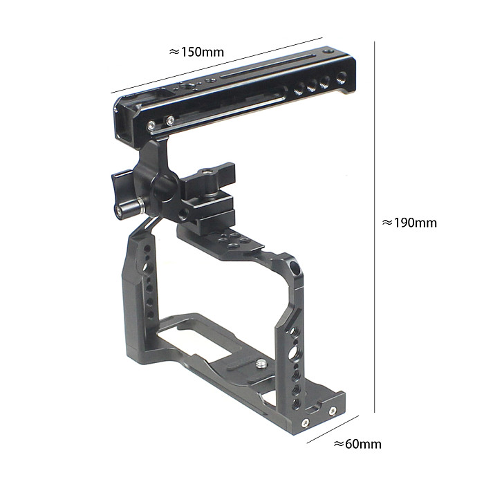 FEICHAO BTL-FT4 Aluminum Alloy XT4 Camera Cage​ Camera Case Frame Grip Light Filling Lamp Multi-function Top Handle for Fuji XT4