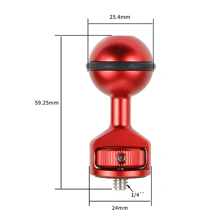 For DJI OSMO 360 GoPro13 BGNing Ball Head Adapter 1/4  M5 Adjustable Bracket Screw Fixed Mount Anti-loose Camera Underwater Diving Photography Bracket Parts