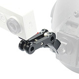 FEICHAO Dual Ball Head Magic Arm Mount 1/4 Screw Universal Sports Camera Bracket 360° Rotation 2-Slots Compatible for gopro / DJI Osmo Action / Yi / EKEN /AKASO EK7000 4K 