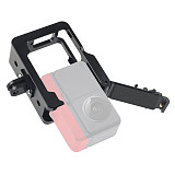FEICHAO Camera Metal Cage Case Extend Cold Shoe 1/4 Screw Hole for Insta360 One R Microphone LED Light 
