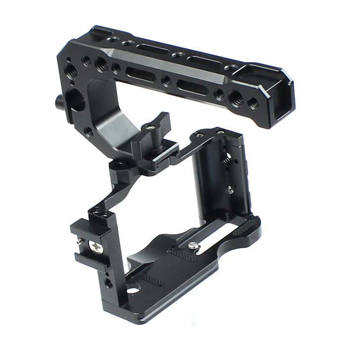 FEICHAO BTL-SN-ZV1 CNC DSLR Camera Cage Cold Shoe with Handle Grip Handle Screw Compatible for Sony ZV1 Rig Vlog Microphone LED Light Tripod 